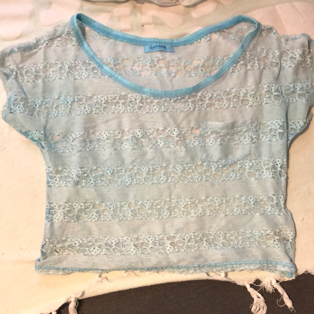Blue Lace Top